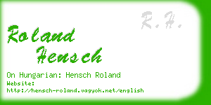 roland hensch business card